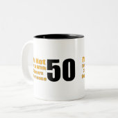 ベテランの18歳児の第50誕生日プレゼント ツートーンマグカップ (正面左)