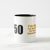 ベテランの18歳児の第50誕生日プレゼント ツートーンマグカップ (中央)