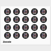 ベテランへの感謝を表す愛国的な軍務ギフト ラウンドシール (シート)