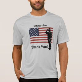 ベテランズデー ありがとう! アメリカ国旗と兵士 Tシャツ