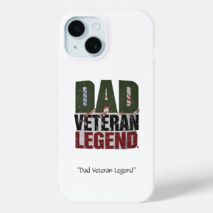 ベテラン伝説お父さんケース - 面白い軍関係のギフト iPhone 15ケース