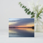 ベテラン州アルバーグのシャンプレーン湖の夕日 ポストカード (スタンド正面)