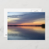 ベテラン州アルバーグのシャンプレーン湖の夕日 ポストカード (正面/裏面)