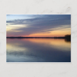 ベテラン州アルバーグのシャンプレーン湖の夕日 ポストカード