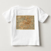 ベデカーの旅行ガイドからの1909年のAdirondacksの地図 ベビーTシャツ (裏面)