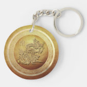 ベトエレガント中国のナムの年間ドラゴンモノグラムAK キーホルダー (裏面)