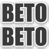 ベトオルークブラックモダンタイポグラフィ2 シール (正面)