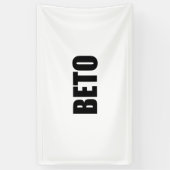 ベトオルークブルーとホワイトモダンタイポグラフィ 横断幕 (縦)