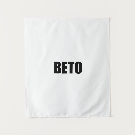 ベトオルーク白黒モダンタイポグラフィ タペストリー (正面)