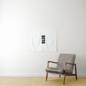 ベトオルーク白黒モダンタイポグラフィ タペストリー (インサイチュ(横))