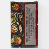 ベトカスタマイズナムレストラン大壁 横断幕 (縦)