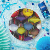 ベトカラフルナぶら下がったム提灯  ペーパープレート (パーティー)