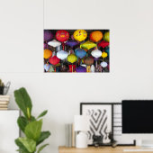 ベトカラフルナムぶら下がった提灯 ポスター (ホームオフィス)