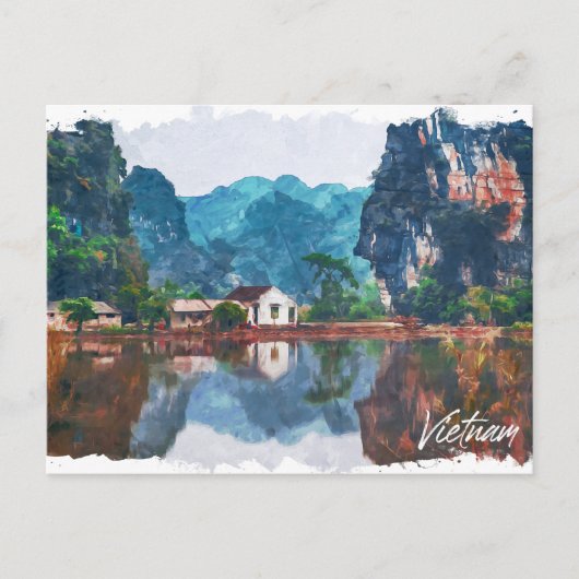 ベトナスタイリッシュムアジア風景旅行 ポストカード (正面)