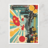 ベトナポップ・アートのムアートトラベルイラストレーション ポストカード (正面)