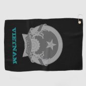 ベトナムとベトナムの腕のコート/旗 ゴルフタオル (横)