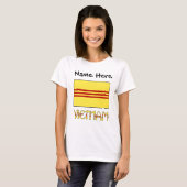 ベトナムと南ベトナム国旗の名前 Tシャツ (正面フル)