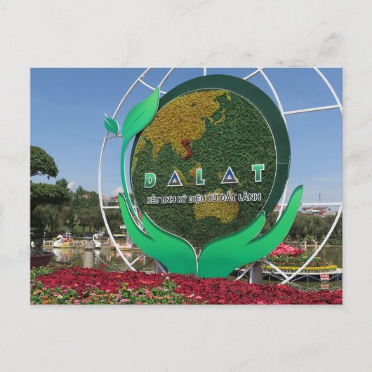 ベトナムのアジアにある美しい都市、ダラット ポストカード (正面)