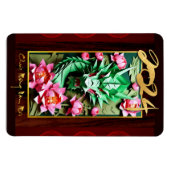 ベトナムのウッドグリーンドラゴン新年2024 RecM マグネット (横)