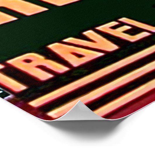 ベトナムのサイゴン市からのレディ、ヴィンテージ旅行 ポスター (角)