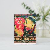 ベトナムのサイゴン市からのレディ、ヴィンテージ旅行 ポストカード (スタンド正面)