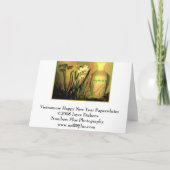 ベトナムのハッピーニューイヤーのペーパーホワイト シーズンカード (裏面)