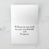 ベトナムのハッピーニューイヤーのペーパーホワイト シーズンカード (内部)