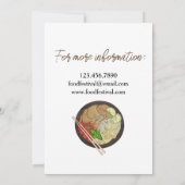 ベトナムのフォー noodles のスープ料理対決 フードフェスティバル 招待状 (裏面)