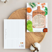 ベトナムのフレッシュ転が春-レシピはがき ポストカード