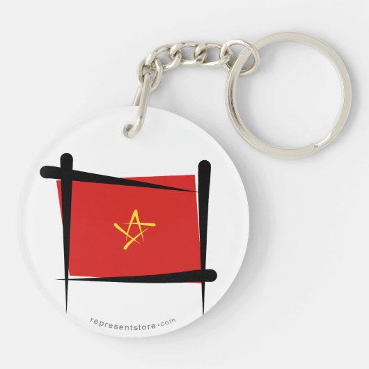 ベトナムのブラシの旗 キーホルダー (裏面)