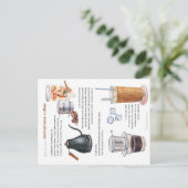 ベトナムのミルクコーヒー葉書の作り方 シーズンポストカード (スタンド正面)