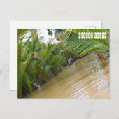 ベトナムのメコンデルタ川 ポストカード (正面/裏面)