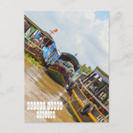 ベトナムのメコン川 ポストカード