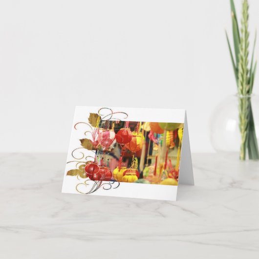 ベトナムのランタン便箋 サンキューカード (正面)