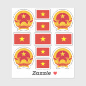 ベトナムの国のシンボル/腕と旗のコート シール (シート)