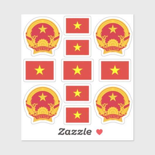 ベトナムの国のシンボル/腕と旗のコート シール (シート)