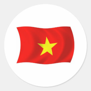 ベトナムの国旗ステッカー ラウンドシール
