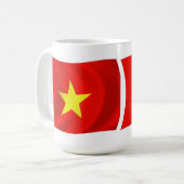 ベトナムの国旗マグカップ コーヒーマグカップ (正面左)