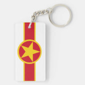 ベトナムの国軍丸の旗のシンボルの円の軍av キーホルダー (裏面)