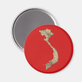 ベトナムの地図マグネット マグネット (正面/裏面)