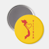 ベトナムの地図マグネット マグネット (正面/裏面)