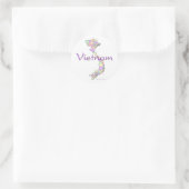 ベトナムの地図 ラウンドシール (バッグ)