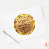 ベトナムの従軍記章のステッカー ラウンドシール (封筒)