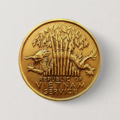 ベトナムの従軍記章ボタン 缶バッジ (正面)