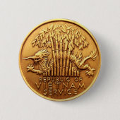 ベトナムの従軍記章ボタン 缶バッジ (正面)