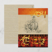 ベトナムの新年テートOXと子供2021 HpostC シーズンポストカード (正面/裏面)