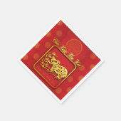 ベトナムの新年OX紙カットPN スタンダードカクテルナプキン (角)