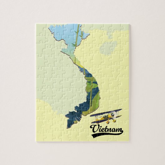 ベトナムの旅行マップ ジグソーパズル (縦)