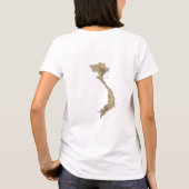 ベトナムの旗+地図+テキストTシャツ Tシャツ (裏面)