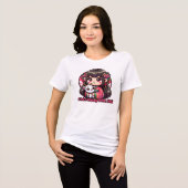 ベトナムの旧正月と女の子とヤギ トライブレンドＴシャツ (正面全面)